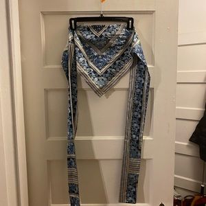 Bandana style tie back crop top